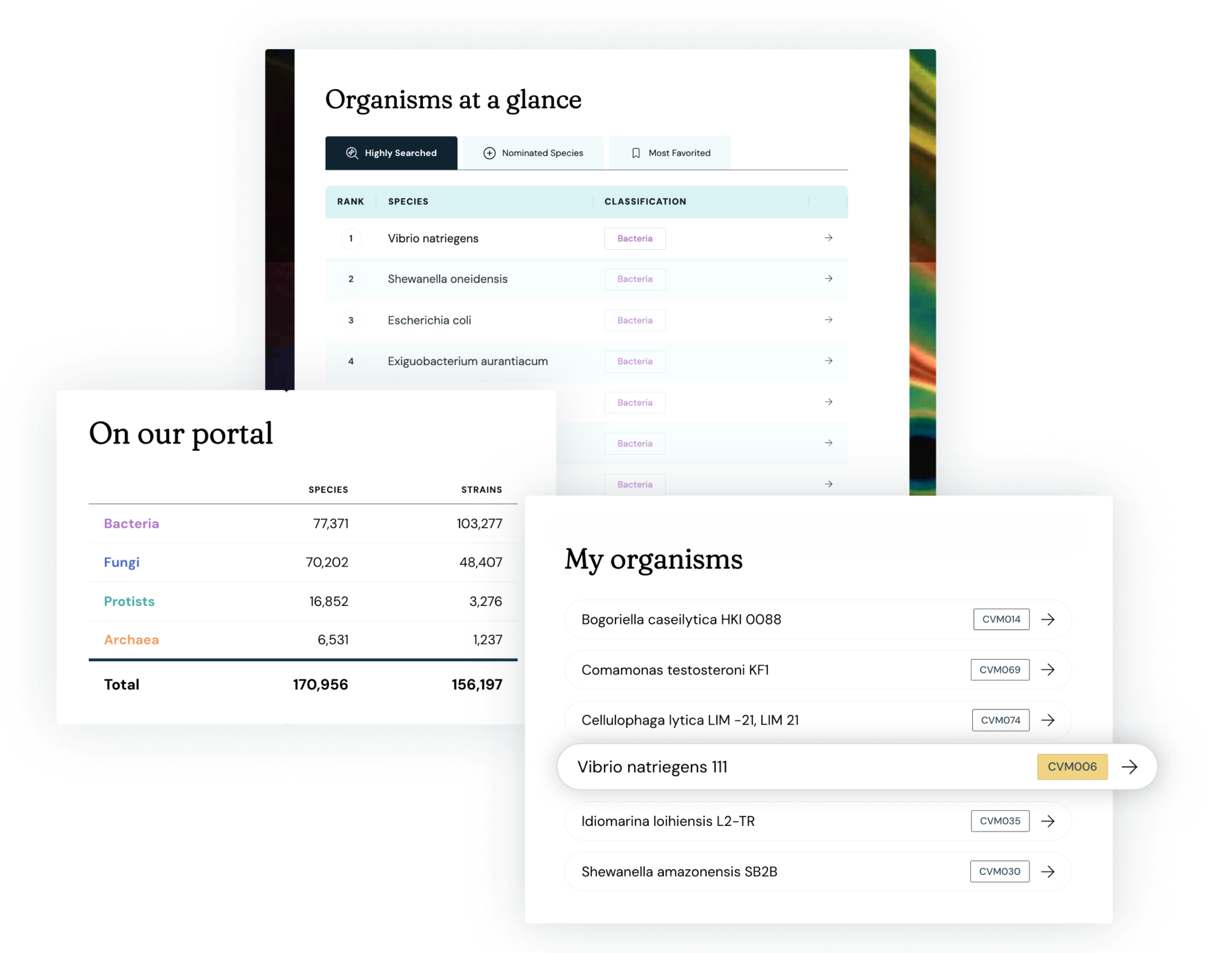 Get access to all organisms in one comprehensive portal